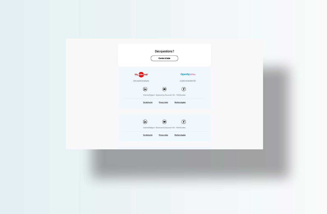 Example of the footer of an e-mail